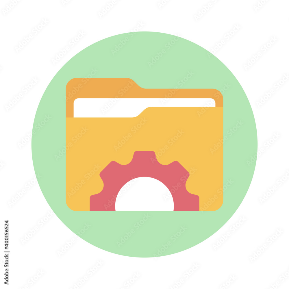 Canvas Prints folder management flat icon design