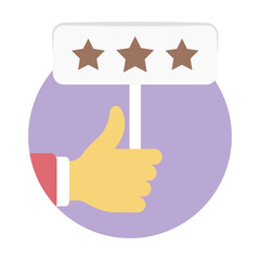 Customer feedback, testimonial flat icon 