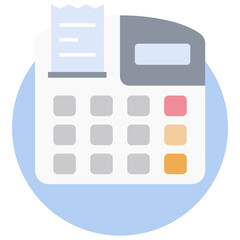 Cash register flat icon vector 