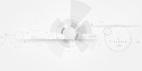 Obraz premium Abstract white background poster with dynamic wave Network technology vector illustration