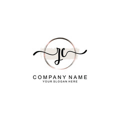 Initial ZC Handwriting, Wedding Monogram Logo Design, Modern Minimalistic and Floral templates for Invitation cards