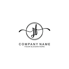 Initial ZF Handwriting, Wedding Monogram Logo Design, Modern Minimalistic and Floral templates for Invitation cards