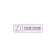 Initial ZJ Handwriting, Wedding Monogram Logo Design, Modern Minimalistic and Floral templates for Invitation cards