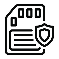 
Sd card security, solid icon design
