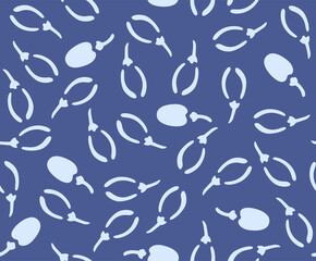 Japanese Cute Flower Bud Vector Seamless Pattern