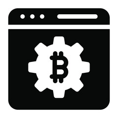 
Bitcoin communication vector in solid design 
