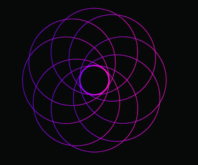 Abstract purple circle