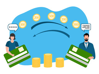 Online Banking Mobile Money Transfer People Card