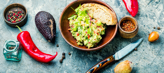 Guacamole,cold mexican appetizer