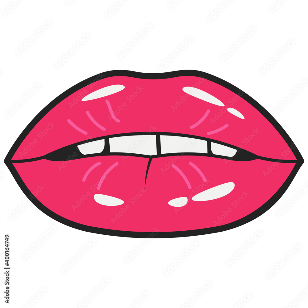 Canvas Prints female lips sticker