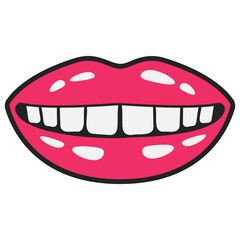 Obraz premium Lips Sticker Vector 