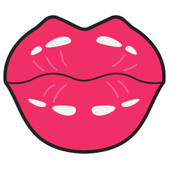 Romantic Kissing Lips