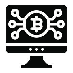 
Bitcoin communication vector in solid design 
