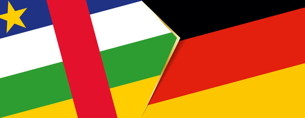 Central African Republic and Germany flags, two vector flags.