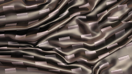 Wellenf&ouml;rmige Oberfl&auml;che mit dynamischen Farben und Mustern. 3d gerendert 