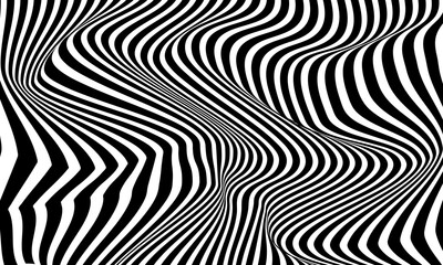 abstract black and white background with optical illusion pattern can be used template part 8