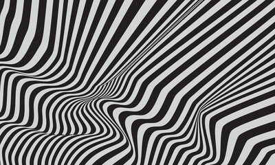 abstract pattern wavy stripes rippled relief black and white lines background vector twisted curved part 7