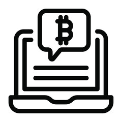 
Bitcoin communication vector in solid design 
