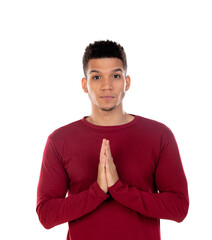 Latin guy with short afro hair