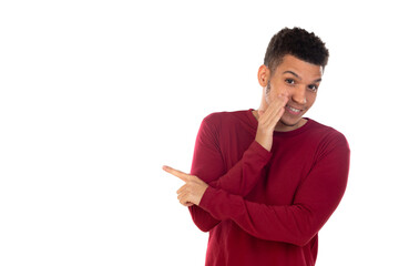 Latin guy with short afro hair