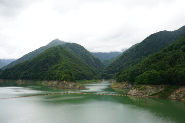 Naklejka na ściany i meble Omachi Dam in Nagano, Japan - 大町ダム 長野県 大町市 日本 