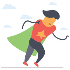 Superman flat Vector  © Vectors Point