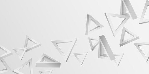 Abstract realistic 3D shapes background vector illustration