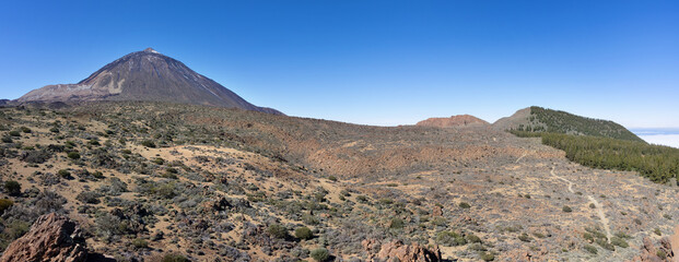 Landschaft im Teide Nationalpark auf der Insel Teneriffa, Kanarische Inseln, Spanien an der...