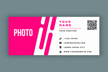 Name card banner template design. Eps10 vector illustration.
