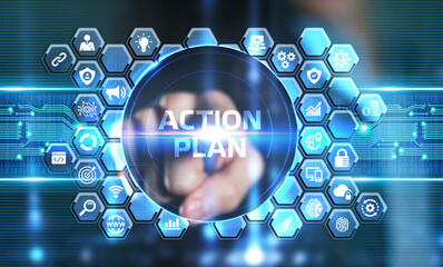 Business, Technology, Internet and network concept. Concept meaning proposed strategy or course of...