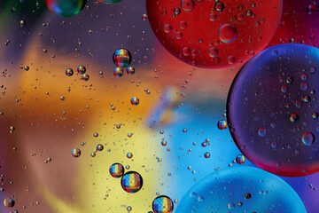 little worlds of color in the water