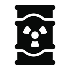 
A trendy solid icon of radioactive waste
