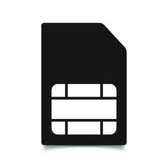 Sim card vector icon. Sim card icon symbol. Eps10 vector illustration.