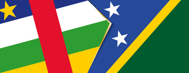 Central African Republic and Solomon Islands flags, two vector flags.