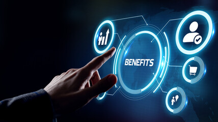 Employee benefits help to get the best human resources. Business concept.