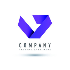 Letter V logo icon design template elements. Eps10 vector illustration.