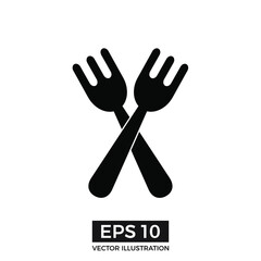 Fork vector icon. Eps10 vector illustration.