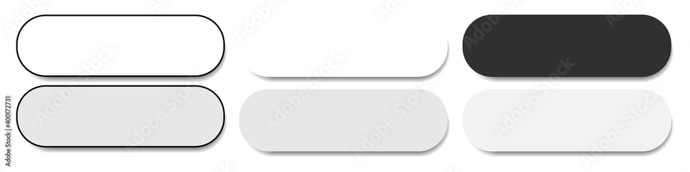 Poster set of buttons with realistic shadow on a white background. set of buttons for the site, vector grap