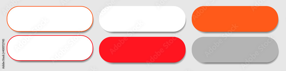 Poster more colorful set of buttons with realistic shadow. set of buttons for the site, vector graphics eps