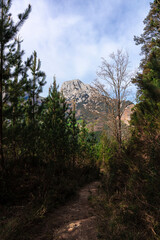 view of rocky mountains in the basque country