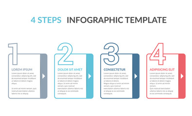 4 Steps - Infographic Template