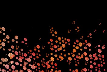 Dark Yellow, Orange vector backdrop with bent lines.