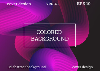 Obraz premium Futuristic abstract bright volumetric background. Body waves, cords. Creative modern background. Cover design, wallpaper, background. VectorEPS.