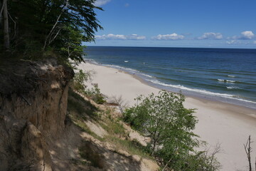 Strand im Ostseebad Heringsdorf und Bansin an der Ostsee auf der Insel Usedom in Mecklenburg-Vorpommern