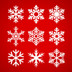 Snowflake Christmas collection, design elements