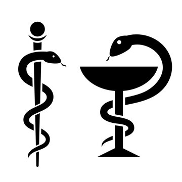 Medical symbol with snake