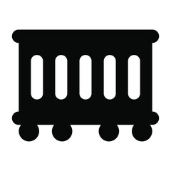 
Wireless cargo, solid icon of smart delivery
