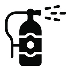 
A fire protection device, fire extinguisher solid icon
