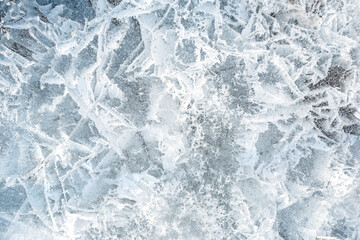 Ice texture. Frozen water patterns