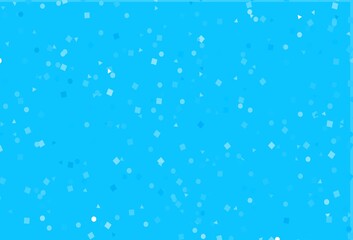Light BLUE vector backdrop with lines, circles, rhombus.